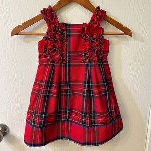 24 Months Baby Girl Christmas Holiday Red Plaid Dress, The Children’s Place